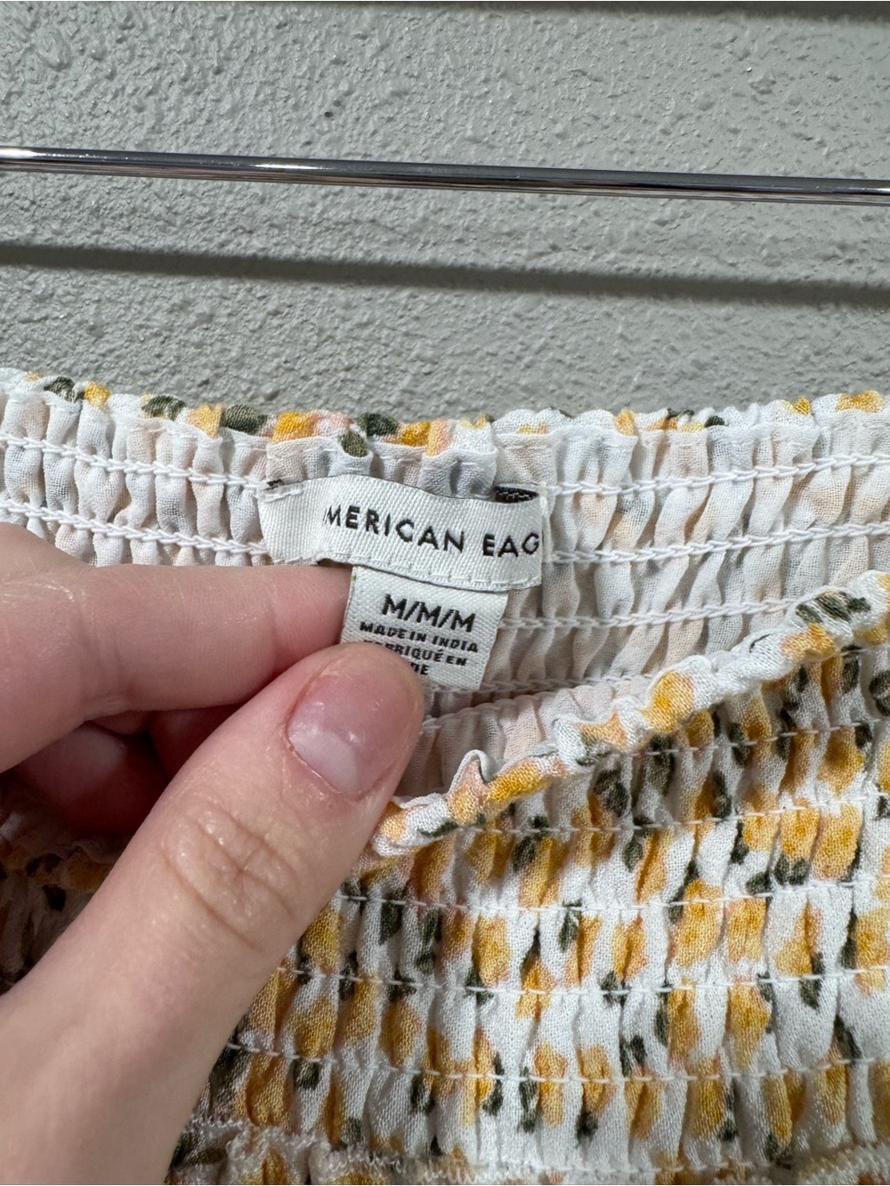 NWT AE Floral Smocked Tiered Mini Skirt - Picture 7 of 8